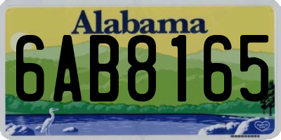 AL license plate 6AB8165