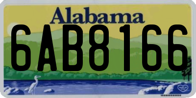 AL license plate 6AB8166