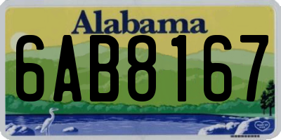 AL license plate 6AB8167