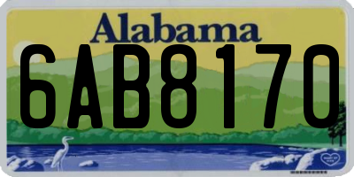 AL license plate 6AB8170