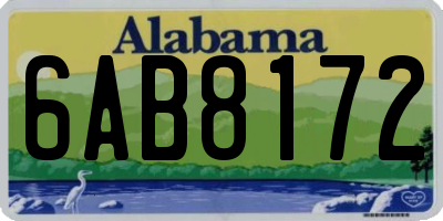 AL license plate 6AB8172