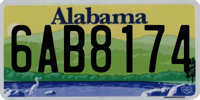 AL license plate 6AB8174