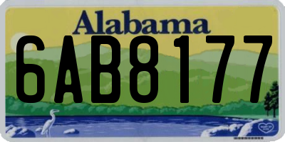 AL license plate 6AB8177