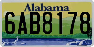 AL license plate 6AB8178