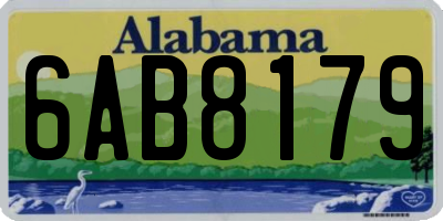 AL license plate 6AB8179
