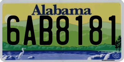 AL license plate 6AB8181
