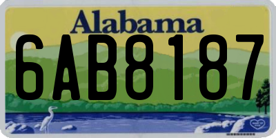 AL license plate 6AB8187