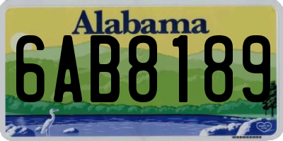 AL license plate 6AB8189