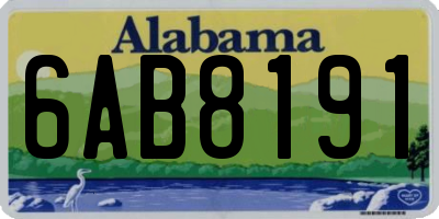 AL license plate 6AB8191