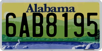AL license plate 6AB8195