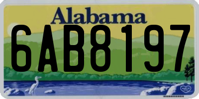 AL license plate 6AB8197