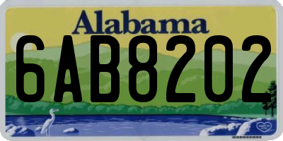 AL license plate 6AB8202