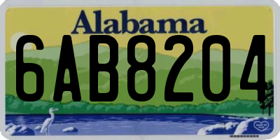 AL license plate 6AB8204
