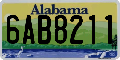 AL license plate 6AB8211