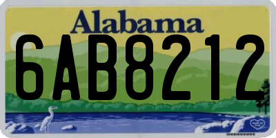 AL license plate 6AB8212