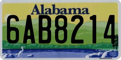 AL license plate 6AB8214