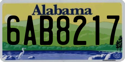 AL license plate 6AB8217