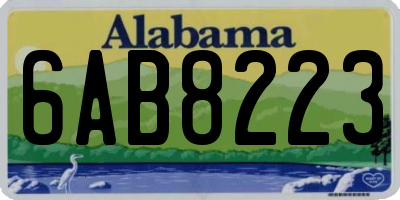 AL license plate 6AB8223