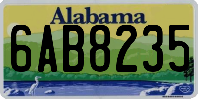 AL license plate 6AB8235