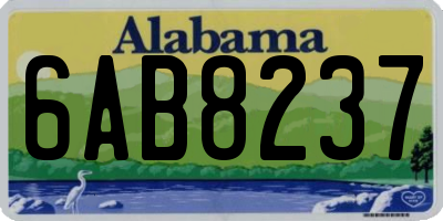AL license plate 6AB8237
