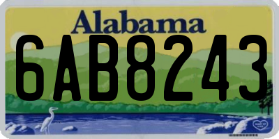 AL license plate 6AB8243