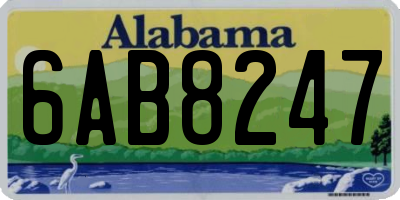 AL license plate 6AB8247