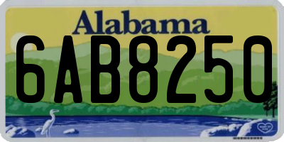 AL license plate 6AB8250