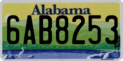 AL license plate 6AB8253