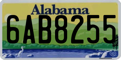 AL license plate 6AB8255