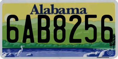 AL license plate 6AB8256