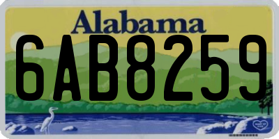 AL license plate 6AB8259