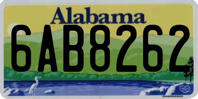 AL license plate 6AB8262