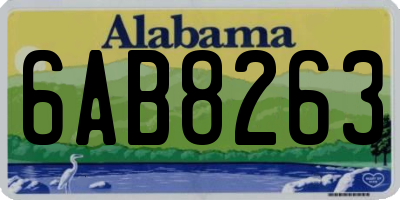 AL license plate 6AB8263