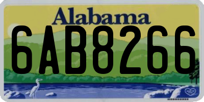 AL license plate 6AB8266