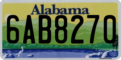 AL license plate 6AB8270