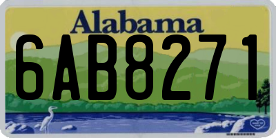 AL license plate 6AB8271