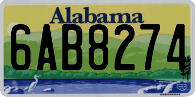AL license plate 6AB8274