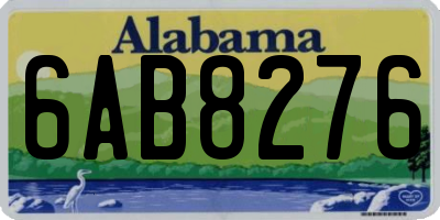 AL license plate 6AB8276