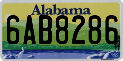 AL license plate 6AB8286