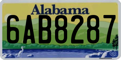 AL license plate 6AB8287