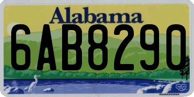 AL license plate 6AB8290