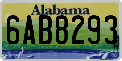 AL license plate 6AB8293