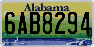 AL license plate 6AB8294