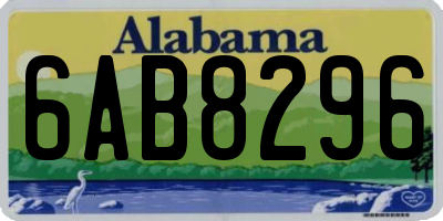 AL license plate 6AB8296