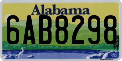 AL license plate 6AB8298
