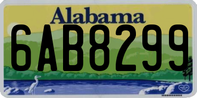 AL license plate 6AB8299