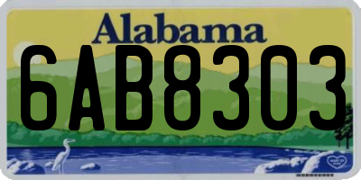 AL license plate 6AB8303