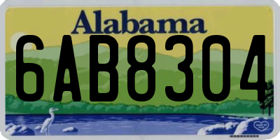 AL license plate 6AB8304