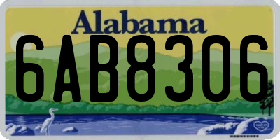 AL license plate 6AB8306