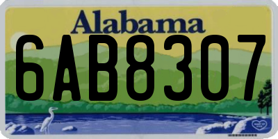 AL license plate 6AB8307